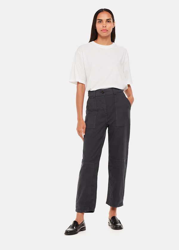 Navy Alice Pocket Detail Trouser