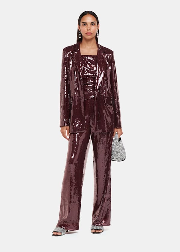 Aubergine Sandra Sequin Pants 
