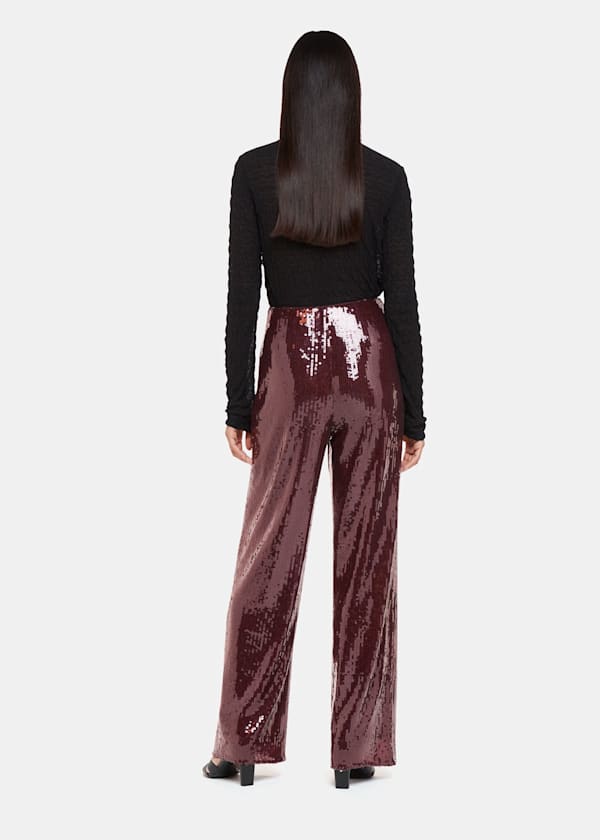 Aubergine Sandra Sequin Pants 