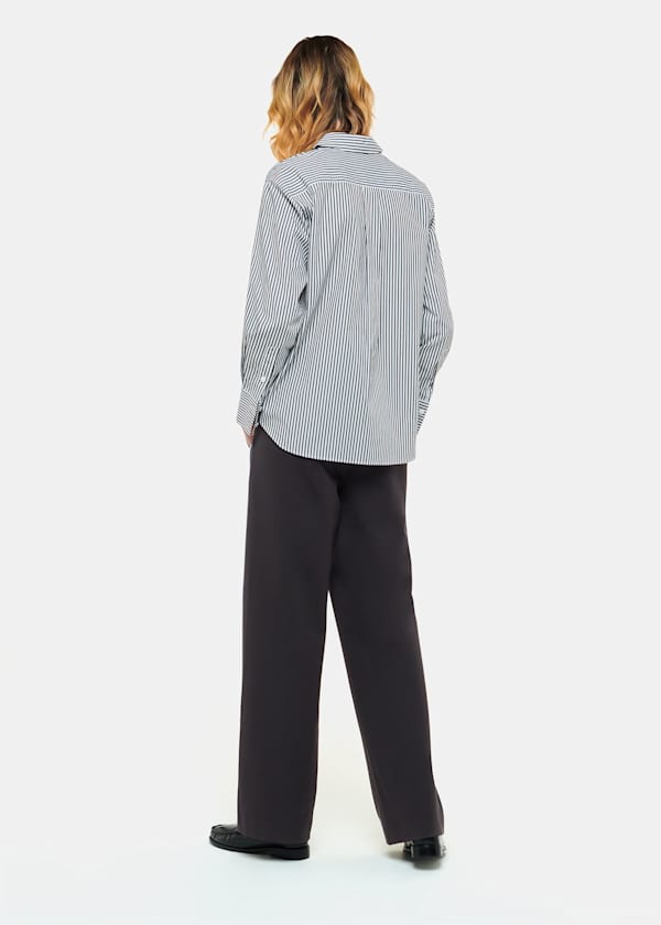 Black Edie Side Stripe Ponte Pants 