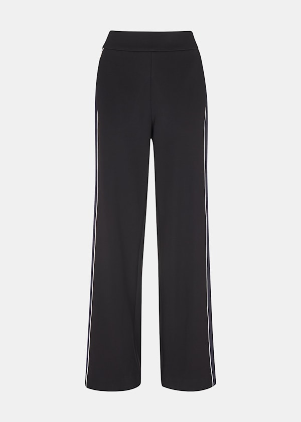 Black Edie Side Stripe Ponte Trouser