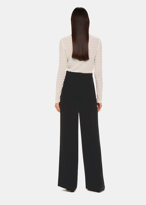 Black Full Length Velvet Pants 