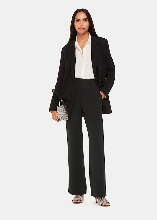 Black Satin Side Stripe Tux Trouser