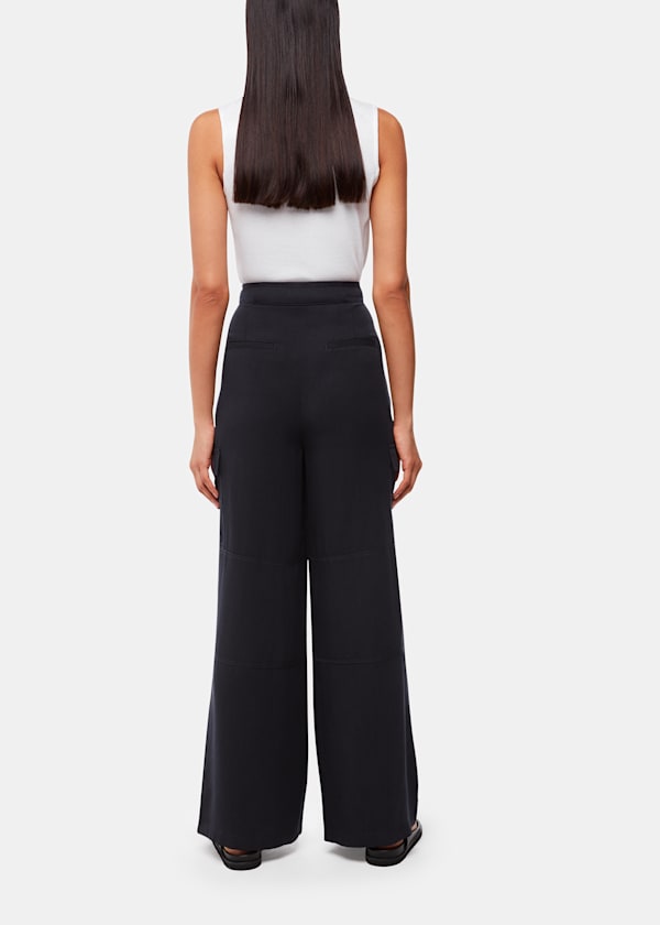Navy Grace Luxe Cargo Pant