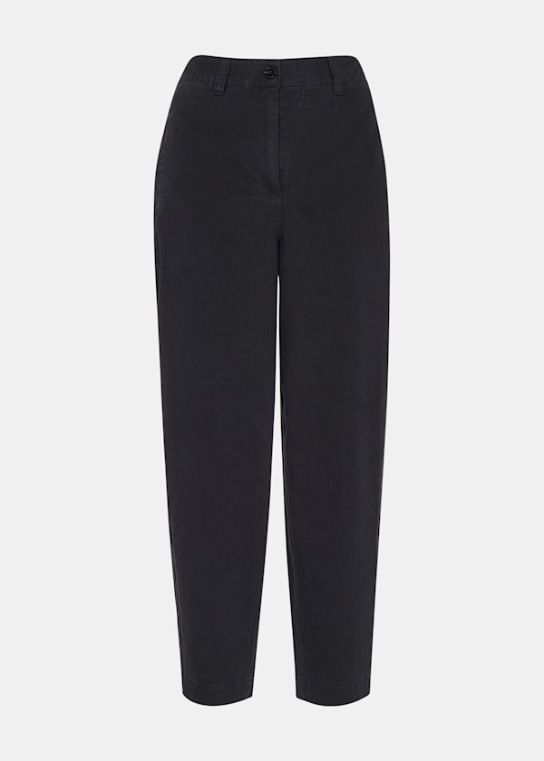 Washed Black Marie Elasticated Waist Chino