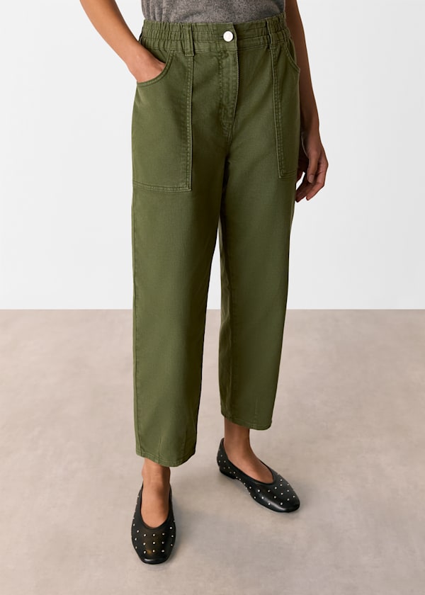 Khaki Tessa Casual Trouser