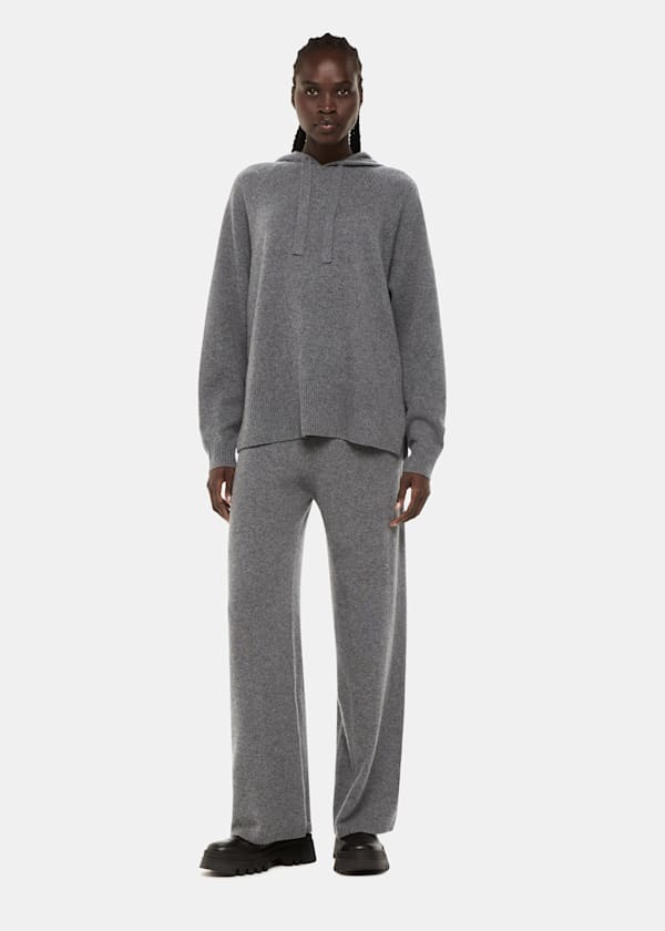 Grey Cashmere Straight Leg Jogger