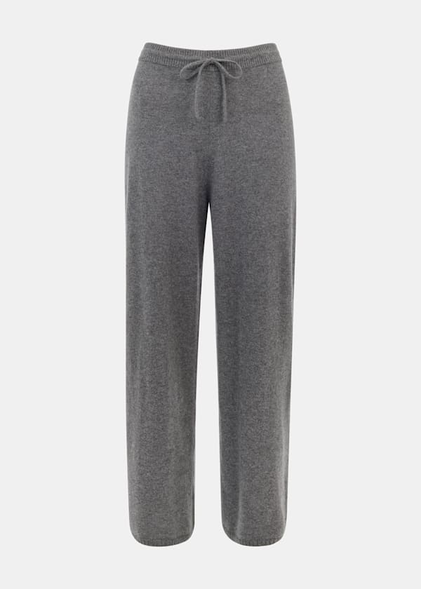 Grey Cashmere Straight Leg Jogger
