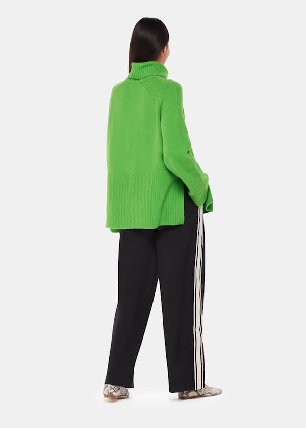 Black Ezra Side Stripe Pants 