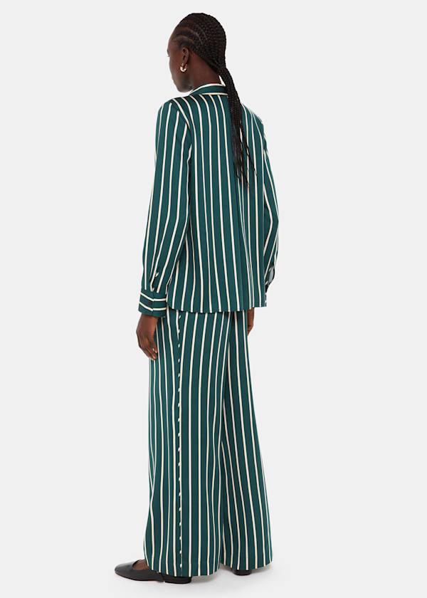 Green Alex Stripe Pants 