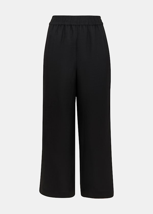 Black Linen Pocket Pants 