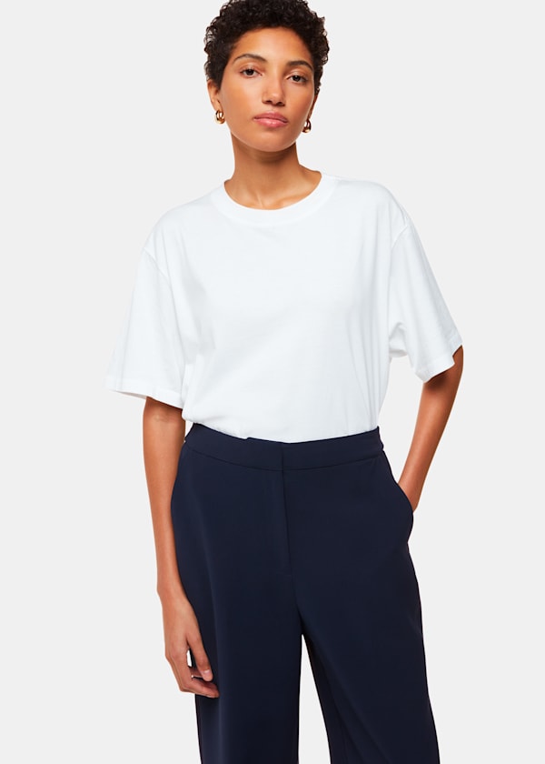 Navy Full Length Trouser