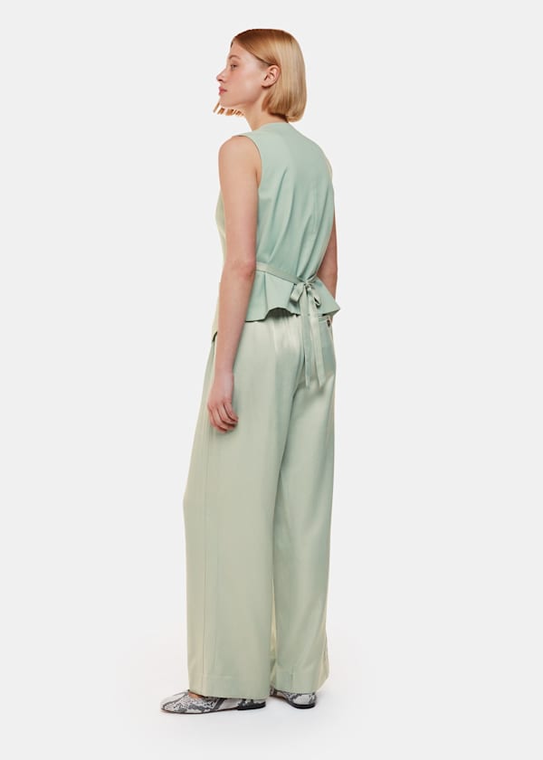 Sage Green Rita Luxe Elasticated Trouser