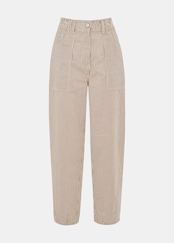 Brown Tessa Stripe Casual Pants 