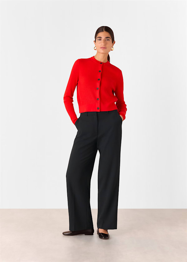Black Amelie Wool Blend Pants 