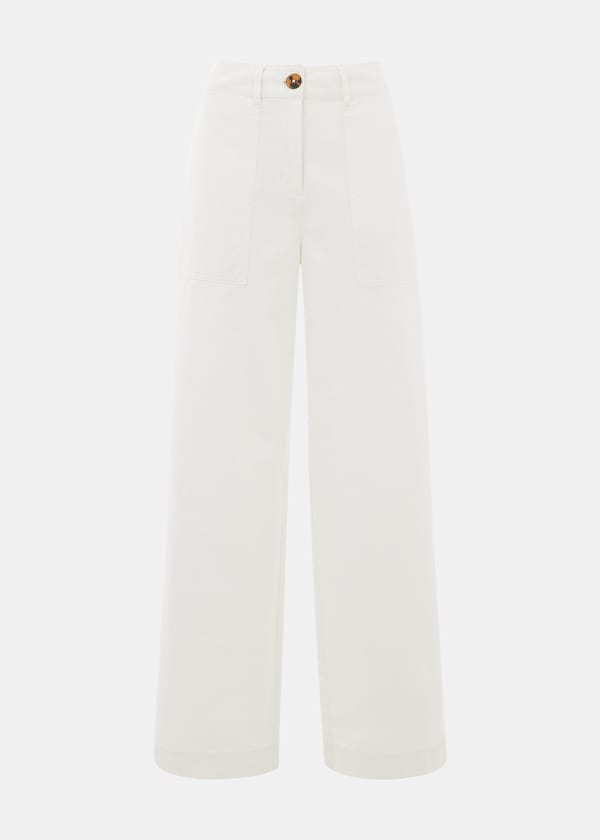 White Ruth Relaxed Leg Trouser