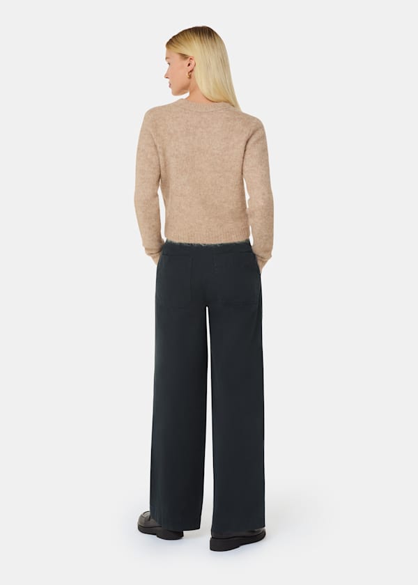 Washed Black Ruth Relaxed Leg Trouser