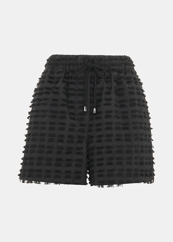 Black Cami Fringed Short
