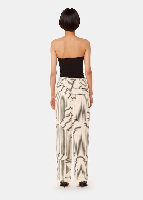 Ivory Angled Stripe Trouser