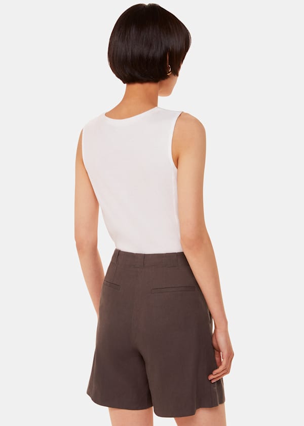 Dark Grey Mila Linen Blend Short