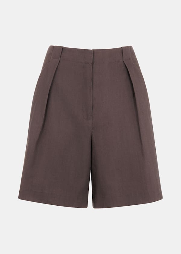 Dark Grey Mila Linen Blend Short