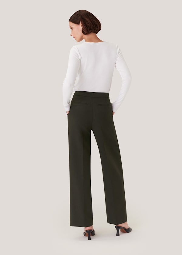 Dark Green Natalie Wool Blend Trouser