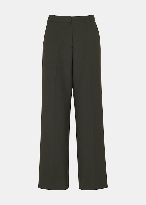 Dark Green Natalie Wool Blend Trouser