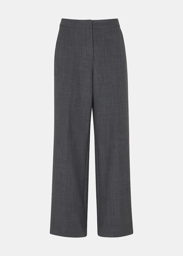 Grey Marl Natalie Wool Blend Pants 