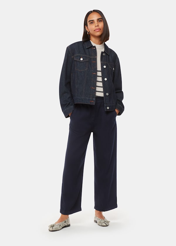 Navy Georgia Casual Trouser