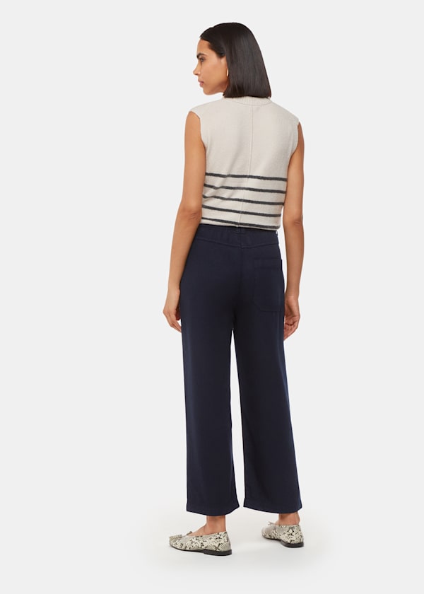 Navy Georgia Casual Trouser