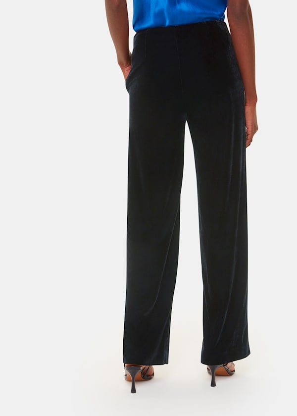 Black Velvet Full Length Pants 