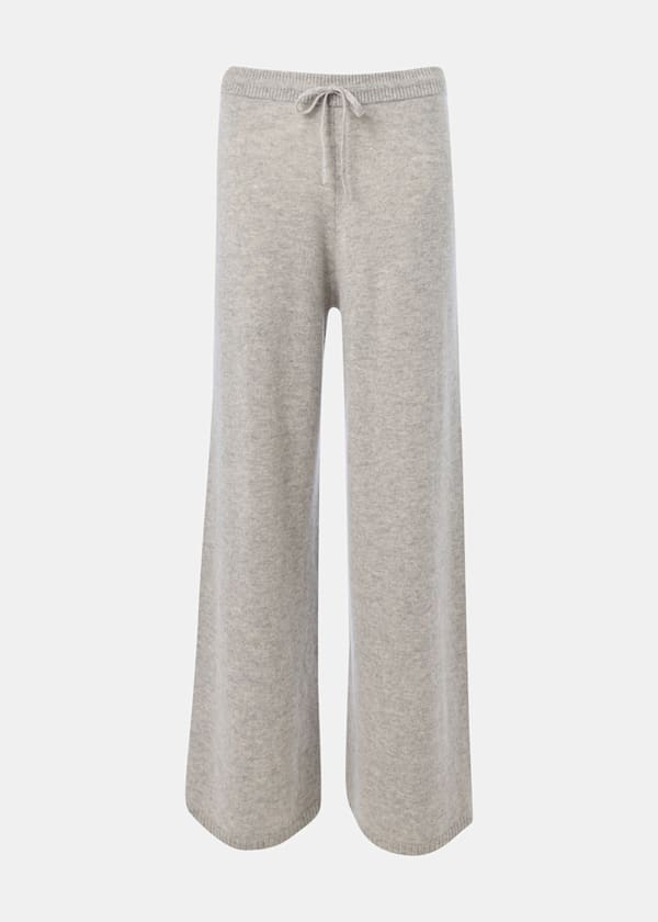 Grey Marl Cashmere Straight Leg Jogger