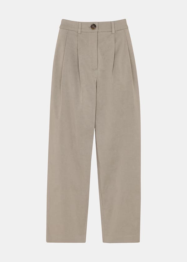 Taupe Bethany Barrel Leg Trouser