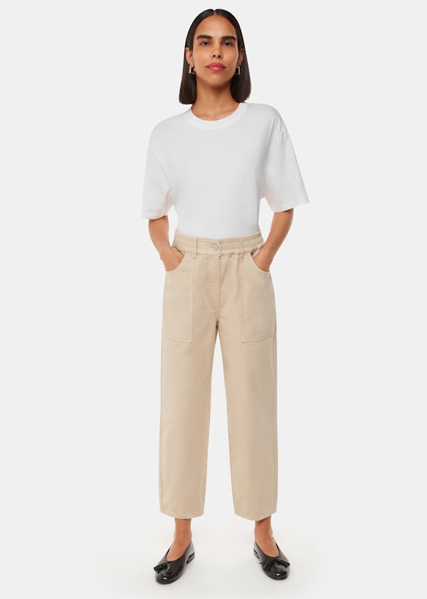 Neutral Tessa Casual Trouser