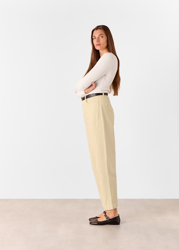 Neutral Lola Cotton Blend Pants 