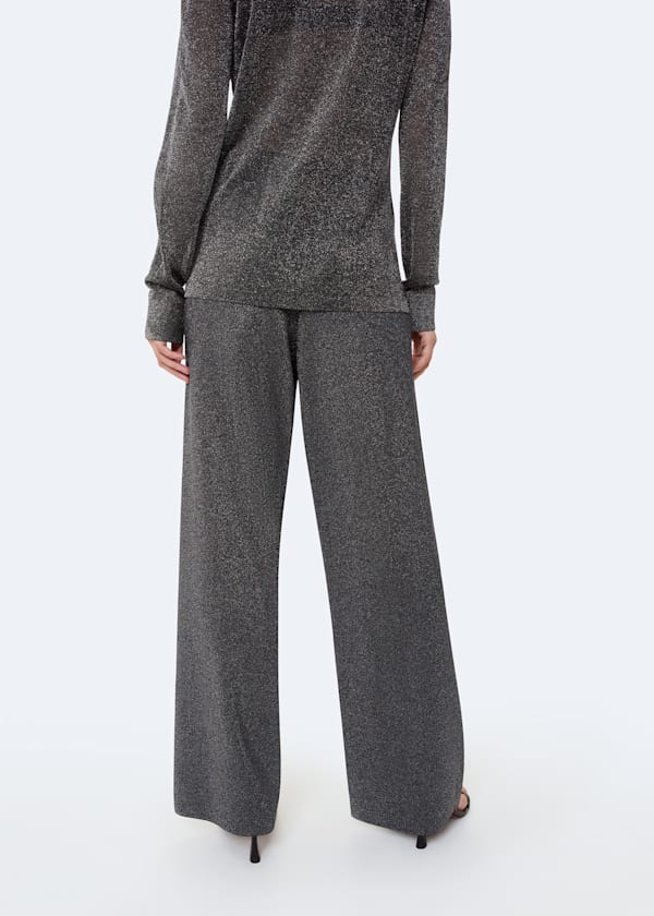Black Sparkle Knitted Pants 