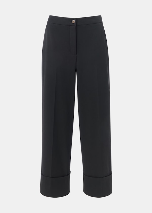 Black Sabrina Turn Up Trouser