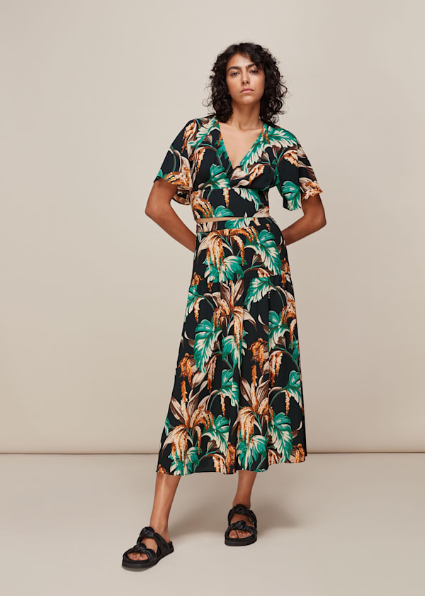 Green Tropical Floral Samira Skirt