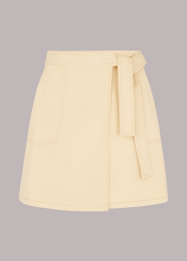 Yellow Macie Wrap A Line Skirt