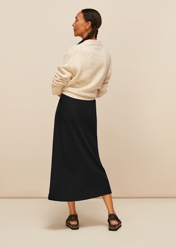 Black May Bias Cut Skirt