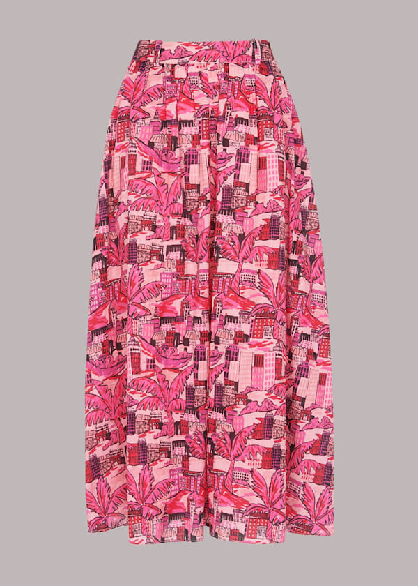 Multicolour Hawaiian Print Skirt