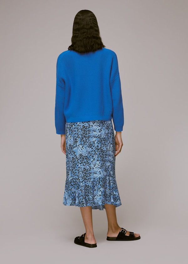 Blue Hyena Spot Wrap Skirt