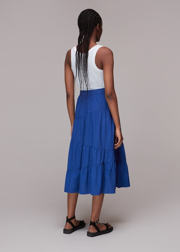 Blue Maria Full Tiered Skirt