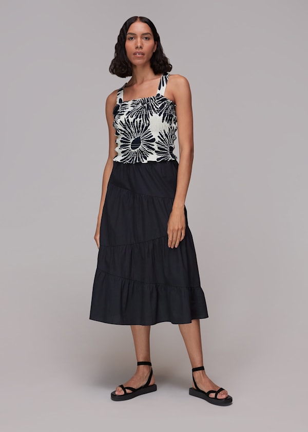 Black Maria Full Tiered Skirt