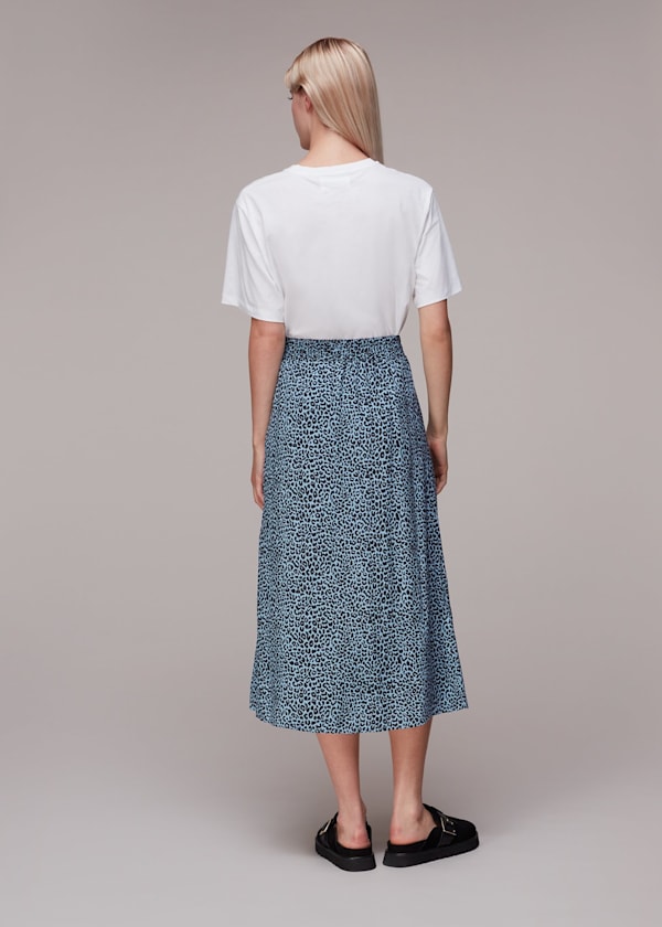 Contrast Leopard Skirt