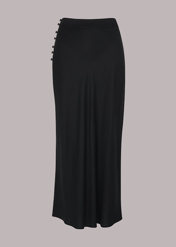Black Taylor Bias Cut Skirt