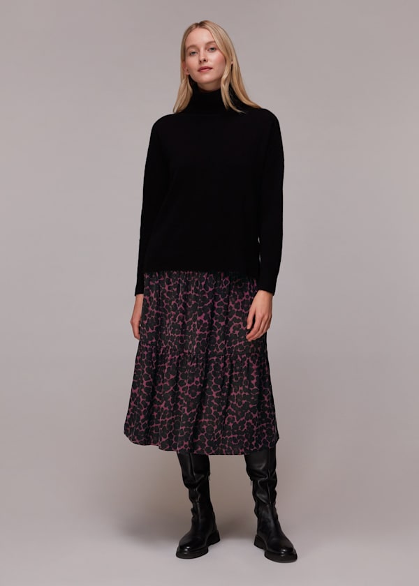 Smudge Animal Tiered Skirt