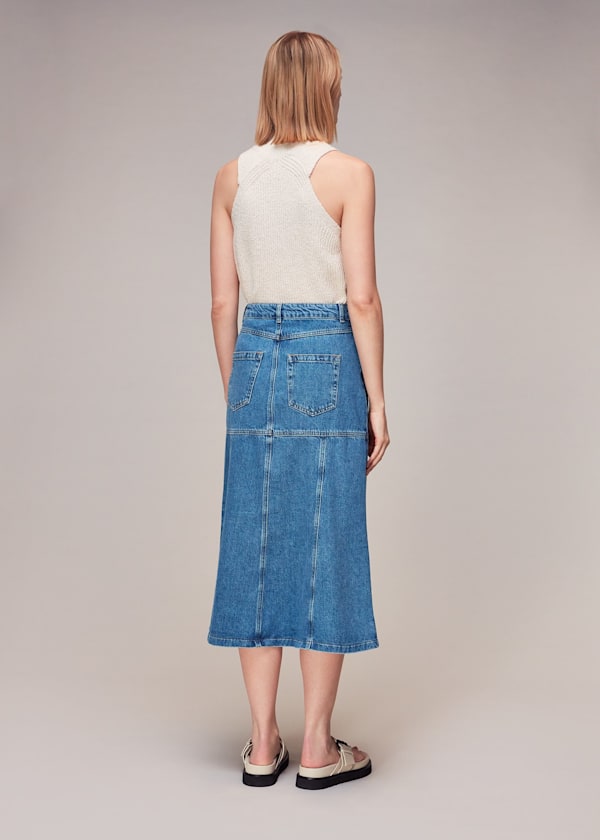 Denim Midi Skirt
