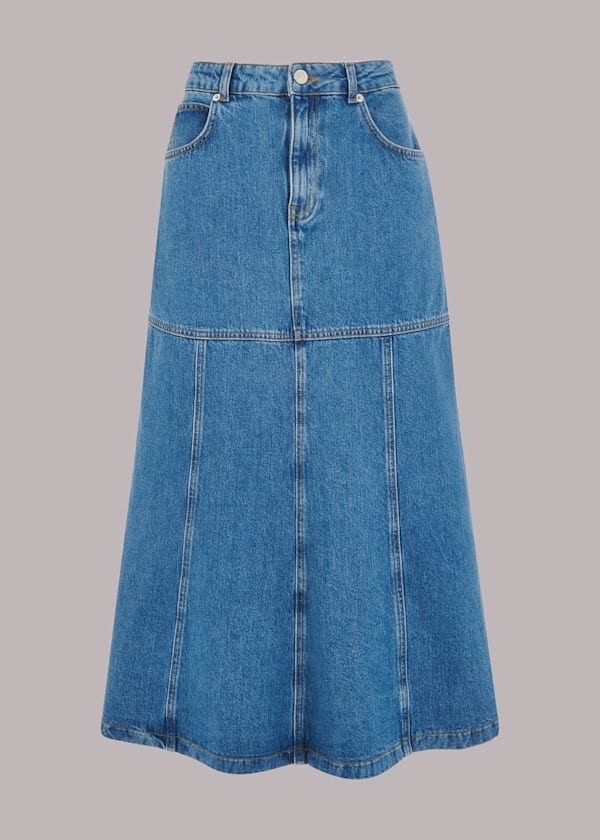 Denim Midi Skirt