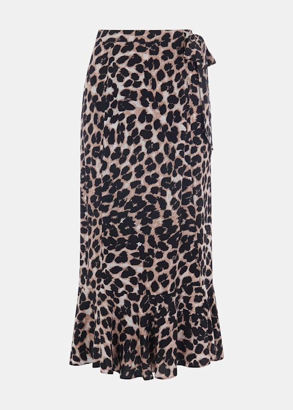 Leopard Spot Wrap Skirt